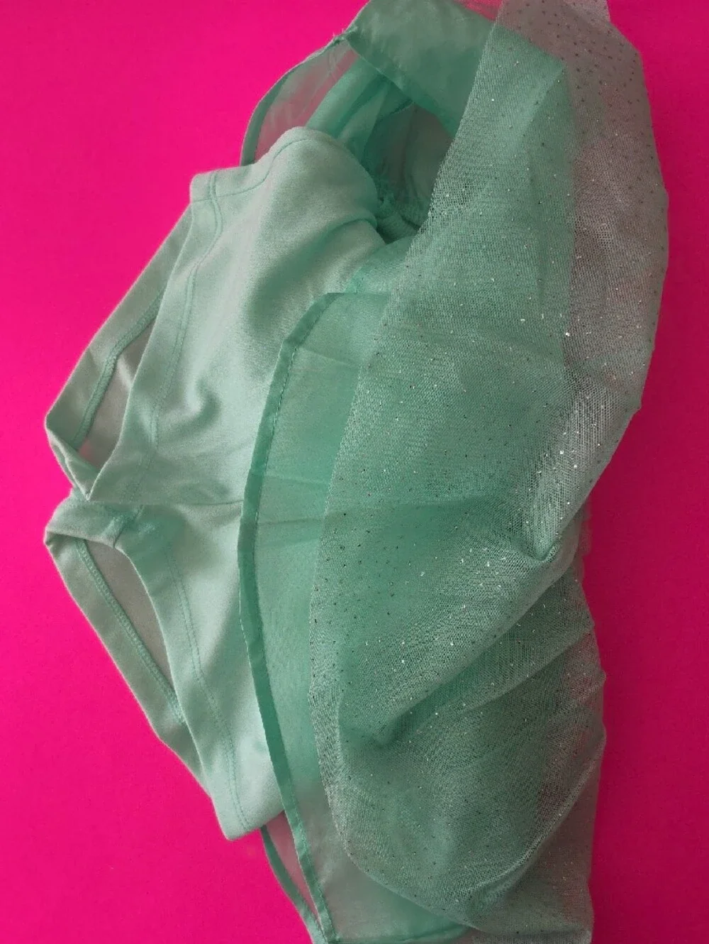 Justice Mint Green Sparkle Tulle Skirt